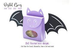 Download Free Bat, Halloween favour box Files
