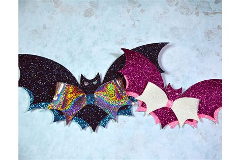Download Free Bat Hair bow template SVG, DXF, PDF with DIY tutorial For Crafts