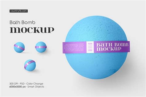 Download Free Bath Bomb Mockup Set PSD Templates Object Mockups Images