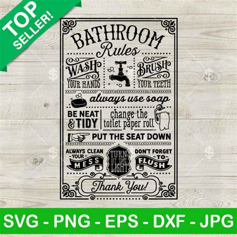 Download Free Bathroom Rules Files DXF Files