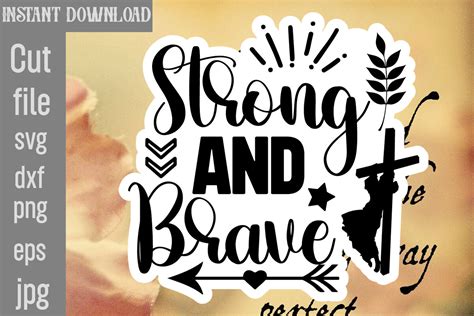 Download Free Be Brave SVG Cut File For Silhouette