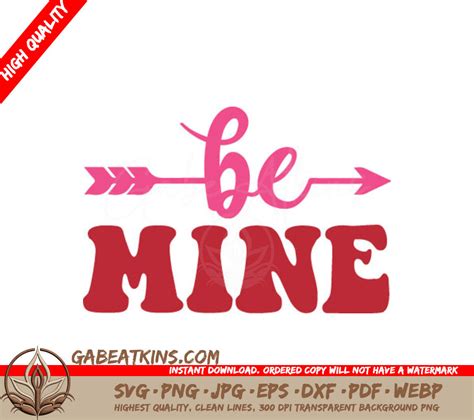 Download Free Be Mine Arrow for Cricut Machine