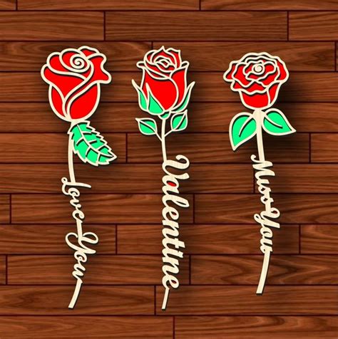 Download Free Be My Valentine Rose Design Commercial Use DXF Files