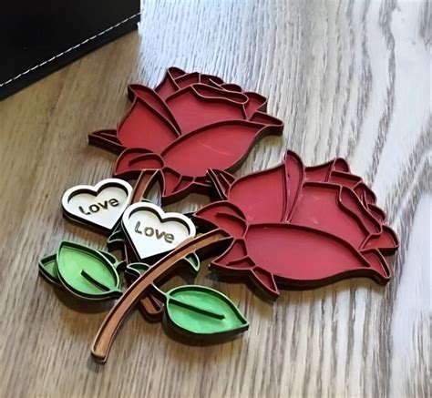 Download Free Be My Valentine Rose Design Files DXF Files