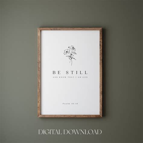 Download Free Be Still Printable