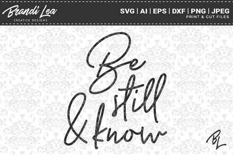 Download Free Be Still and Know Cut Files