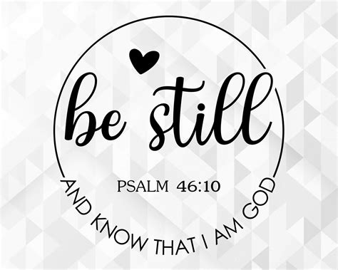Download Free Be Still and Know Cut Images
