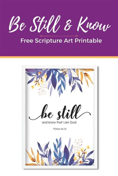 Download Free Be Still and Know Printable