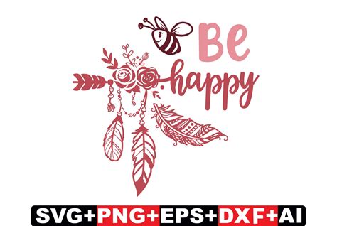 Download Free Be happy SVG CUT FILE Easy Edite