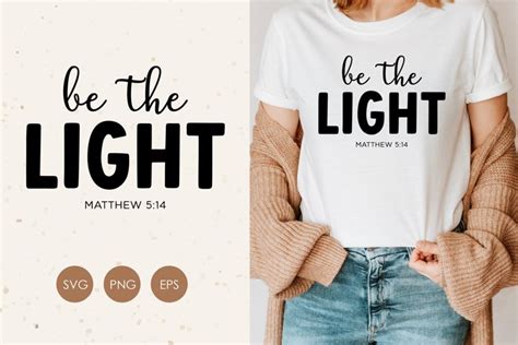 Download Free Be the light SVG Easy Edite