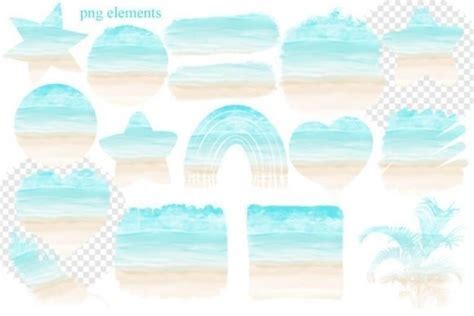 Download Free Beach Clipart Sublimation Bundle DXF Files