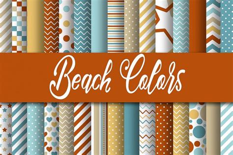 Download Free Beach Colors Digital Papers DXF Files