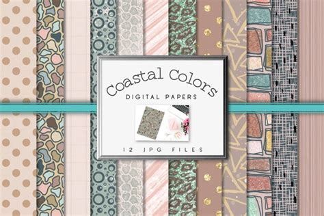 Download Free Beach Colors Digital Papers For Crafts