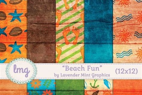 Download Free Beach Fun Digital Scrapbook Paper Easy Edite