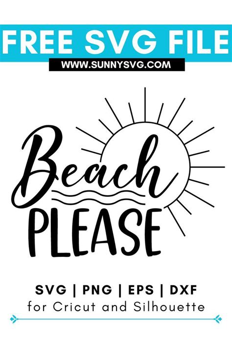 Download Free Beach Please Files For Crafts