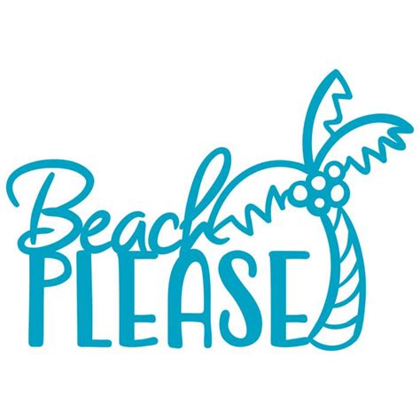 Download Free Beach Please Palm Tree SVG Cut File DXF Files