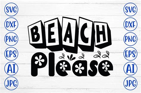 Download Free Beach Please SVG Cut File Commercial Use Free PSD Mockups