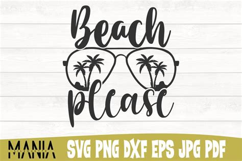Download Free Beach Please SVG Cut File For Silhouette