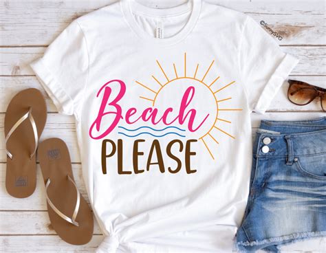 Download Free Beach Please SVG Cut File Silhouette DXF Files