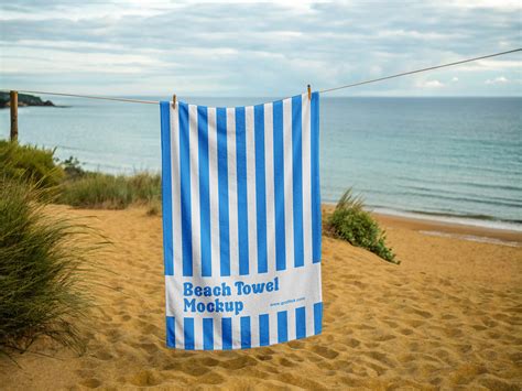 Download Free Beach Towel Mockup PSD Generator