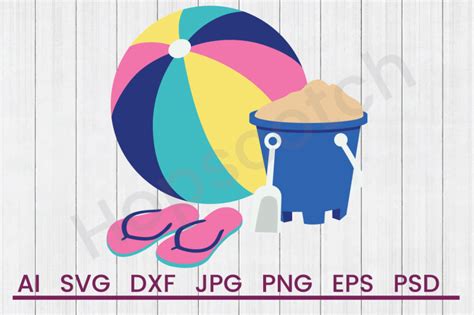 Download Free Beach Toys - SVG File, DXF File Silhouette