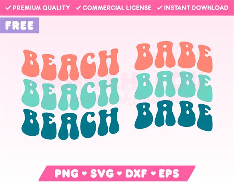Download Free Beach babe For Cricut