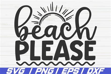 Download Free Beach please Cricut SVG DXF Files