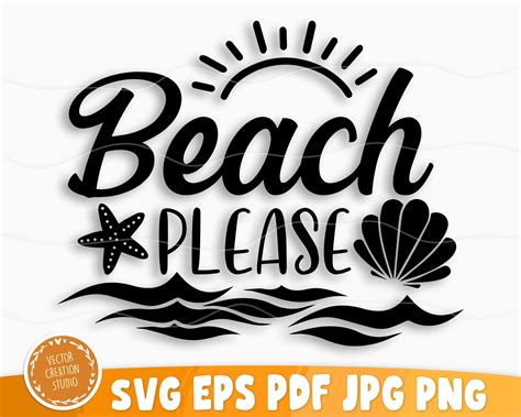 Download Free Beach please For Cricut