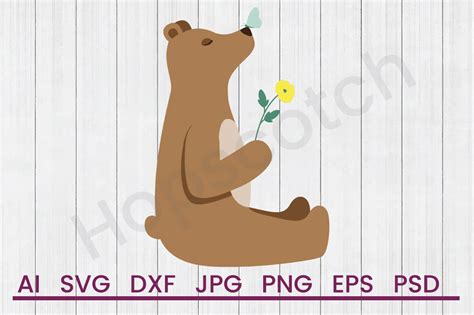 Download Free Bear Cub - SVG File, DXF File Cricut SVG DXF Files