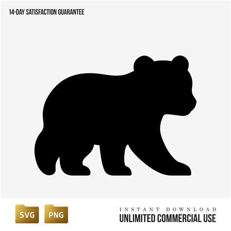 Download Free Bear Cub - SVG File, DXF File Silhouette For Crafts