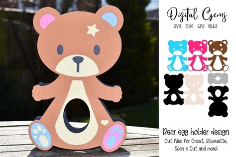 Download Free Bear egg holder design DXF Files