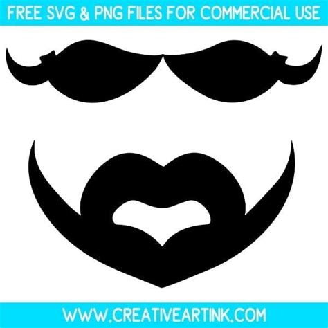 Download Free Beard SVG Files | Moustache Cut Files | Beard Vector Files For Crafts
