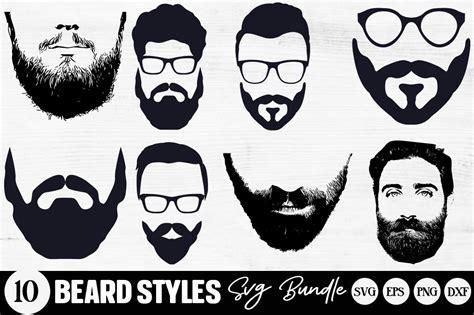 Download Free Beard SVG Files | Moustache Cut Files | Beard Vector Files For Cricut