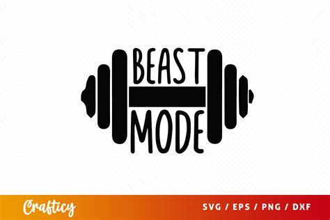 Download Free Beast Mode Gym SVG Cut File Commercial Use DXF Files
