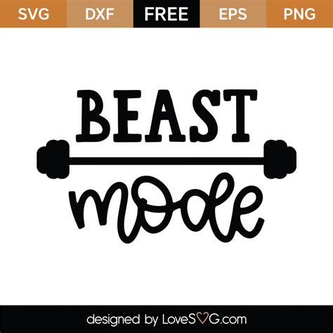 Download Free Beast Mode Gym SVG Cut File Files