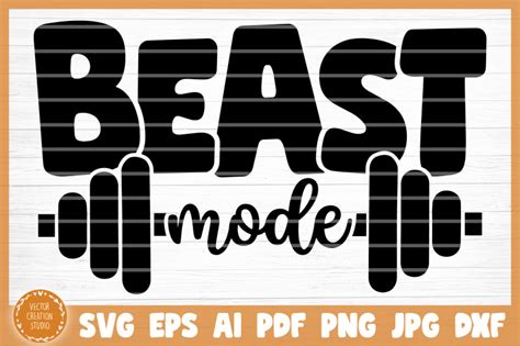 Download Free Beast Mode Gym SVG Cut File Files Free PSD Mockups