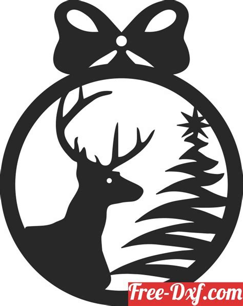 Download Free Beautiful deer. Christmas SVG. DXF Files
