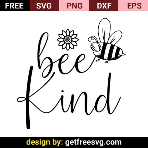 Download Free Bee Kind Cut Images