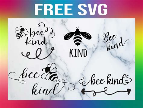 Download Free Bee Kind for Cricut Machine