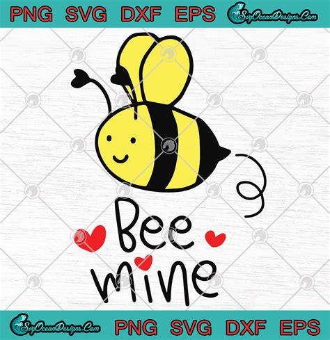 Download Free Bee Mine Valentine SVG Cut File DXF Files