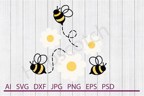 Download Free Bee SVG, Bee DXF, Cuttable File Images