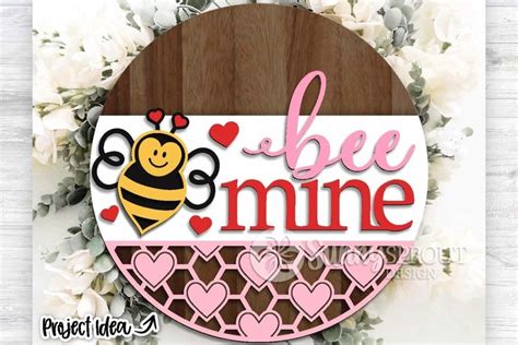 Download Free Bee mine For Valentine Commercial Use DXF Files
