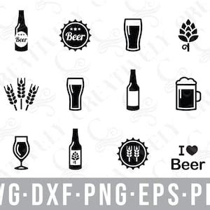 Download Free Beer Bundle 2 Silhouette DXF Files
