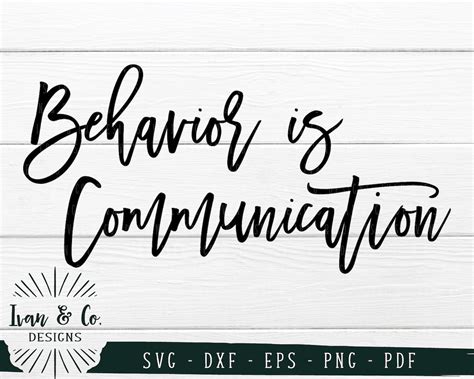 Download Free Behavior Is Communication Commercial Use for Cricut