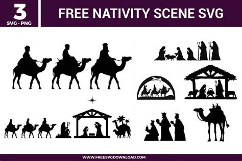 Download Free Believe Nativity Scene Files For Crafts