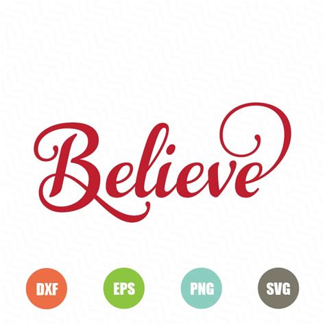Download Free Believe SVG Cut File Commercial Use