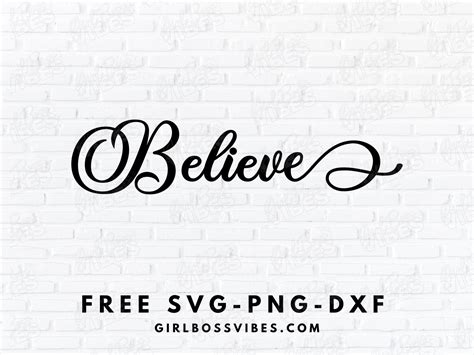Download Free Believe SVG DXF EPS PNG Files DXF Files