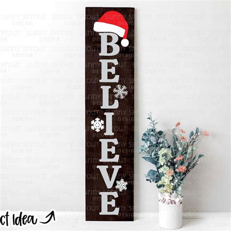 Download Free Believe Vertical | Cut File Creativefabrica DXF Files