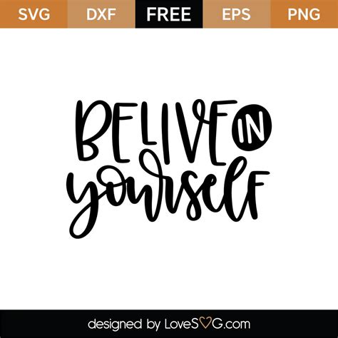 Download Free Believe in Yourself SVG Cut File Cricut SVG Free PSD Mockups