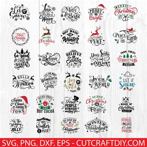 Download Free Big Christmas Bundle SVG Cut File Files DXF Files